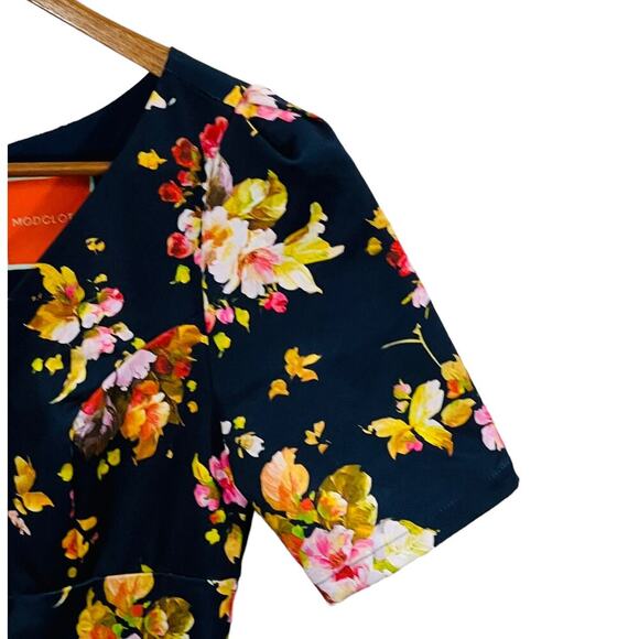 ModCloth Fit & Flare Dress Retro Floral Belted XS - Picture 8 of 14